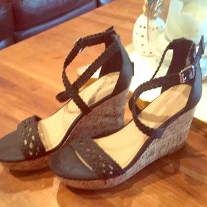 Black Wedges Size 9 Mossimo
